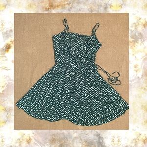 Ditsy Floral Ruffle Trim Wrap Hem Sundress